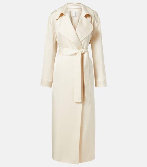 Barb satin trench coat