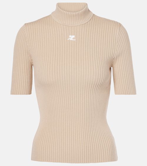 Courrèges Reedition ribbed-knit top