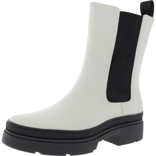 Chloe Womens Stretch Leather Chelsea Boots