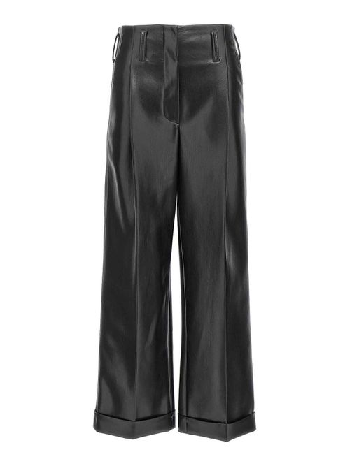 Faux leather trousers