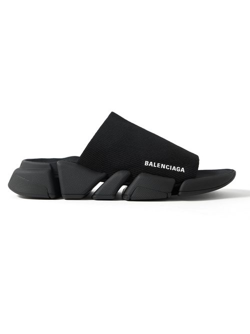 Speed 2.0 Logo-Print Stretch-Knit Slides
