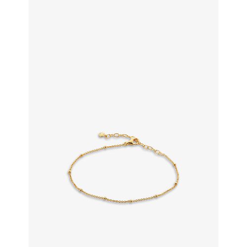 Womens Gold Beaded 18ct Gold-plated Vermeil Sterling Silver Bracelet 1SIZE