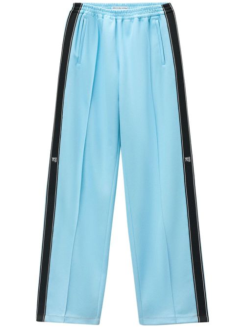 Logo-stripe track pants - Blue