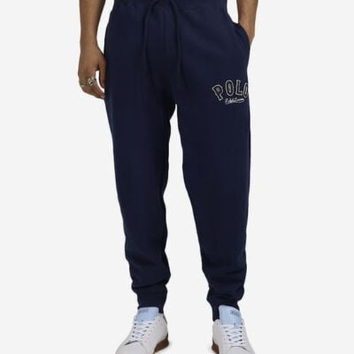 Men's The RL Fleece Western-Logo Jogger Pant in Blue