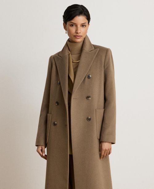 Women's Maxi Wool Coat - Truffle