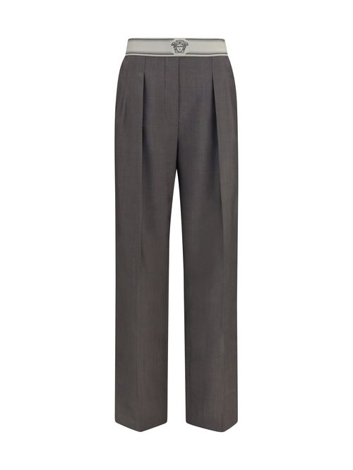 Wool and Mohair Blend Trousers — Gray