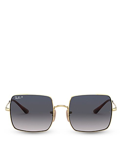 Gradient Polarized Square Sunglasses, 54mm