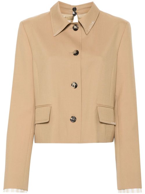Single-breasted blazer - Brown