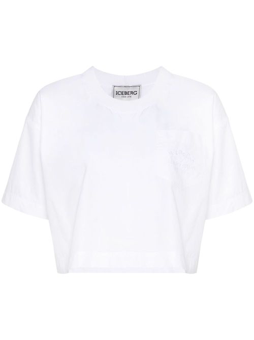 Cropped cotton T-shirt - White