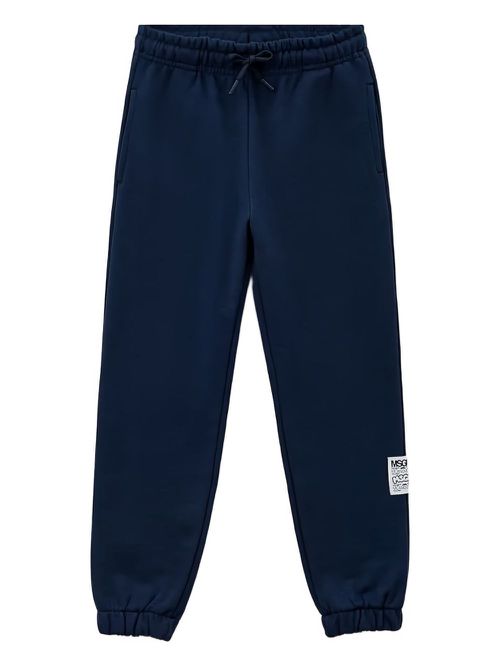 MSGM Kids logo-patch sweatpants - Blue