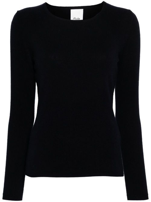Crew-neck cashmere jumper - Blue