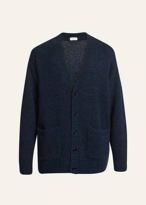 드리스 반 노튼 남성 Men's Oversized Wool-Blend Cardigan BG_4855533_100380_M509 - NAVY