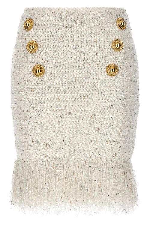 'Fringed Tweed' Skirt