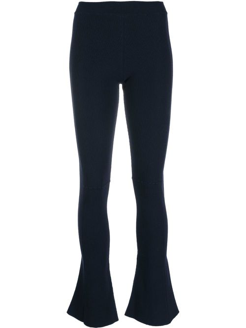 Flared knitted trousers - Blue