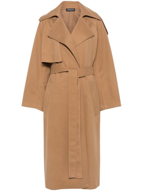Twill trench coat - Brown