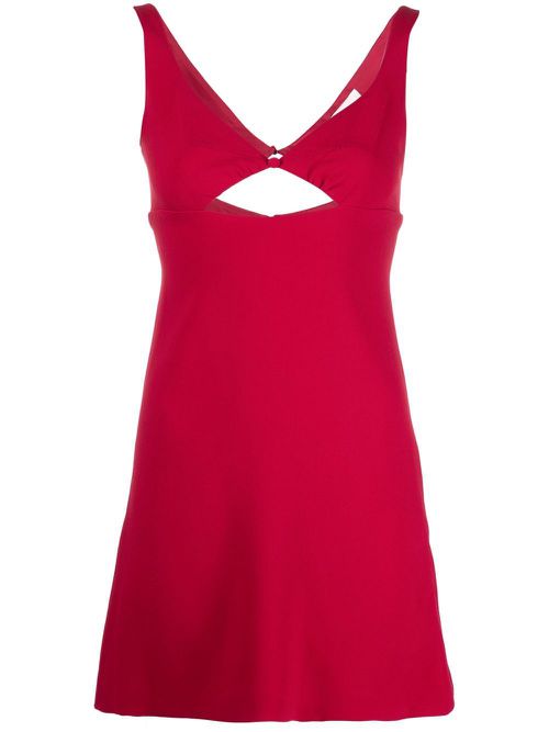 Cut-out detail mini dress - Red