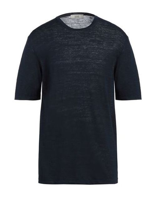 Man Sweater Navy Size XXL Linen, Cotton