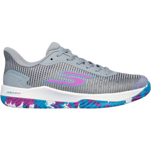 Skechers Womens Viper Court Pro Pickleball Tennis Trainers Shoes in Grey