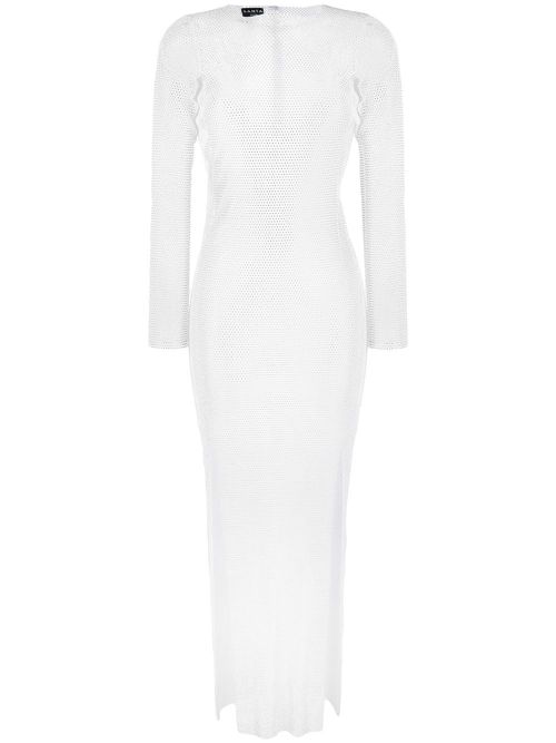 Rhinestone-embellished maxi dress - Silver