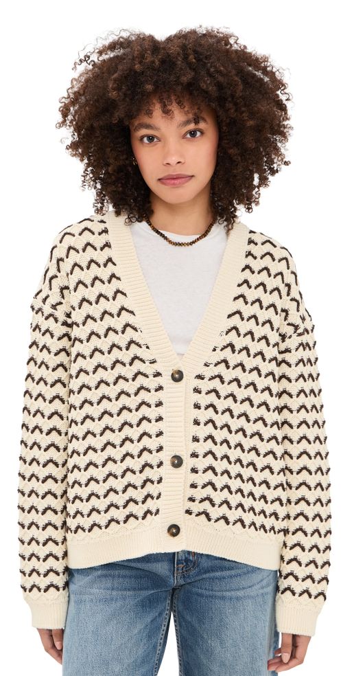 V Neck Cardigan Witherit Beige