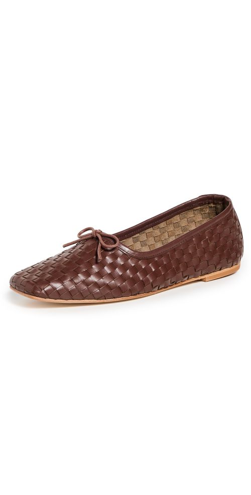 Jada Flats Umber Closed Woven Calf