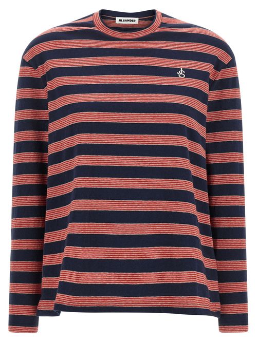 Striped Long-Sleeve T-Shirt — Navy