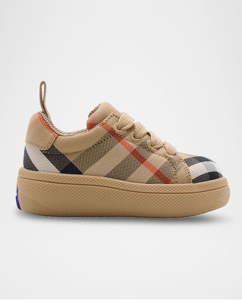 Kid's Cambridge Cotton Check Sneakers