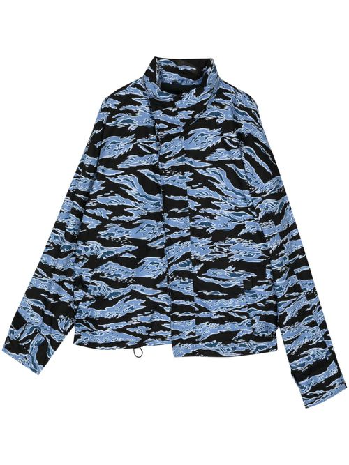 X Phenomenon Tiger Camo cotton jacket - Blue