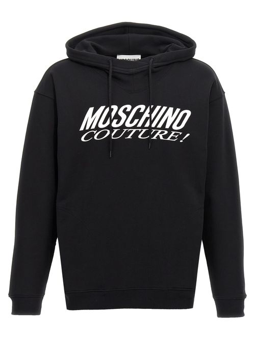 Logo-Printed Cotton Hoodie — Black