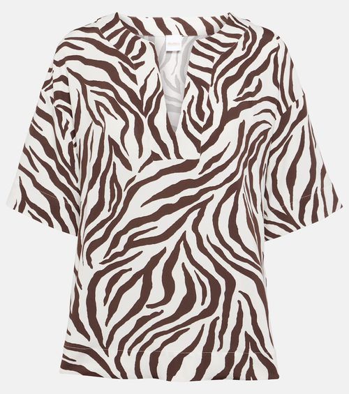 Siberia zebra-print jersey top
