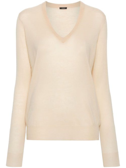 V-neck cashmere jumper - Yellow
