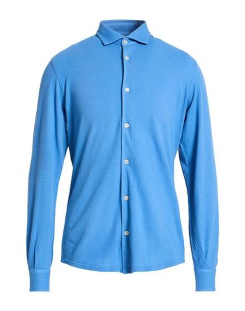 Man Shirt Blue Size 38 Cotton