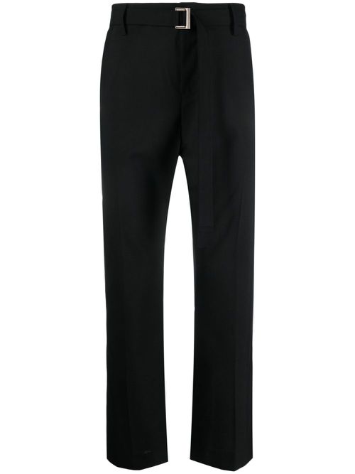 Straight-leg tailored trousers - Black