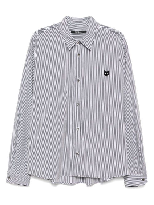 ZZERO BY SONGZIO curved-cut cropped shirt - White