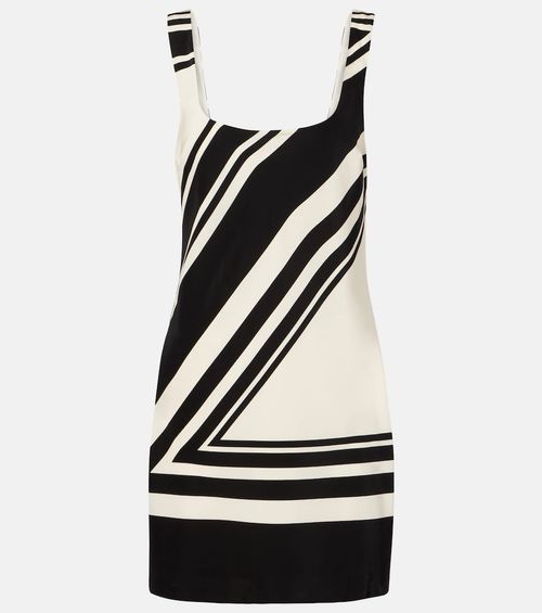 Pietra printed silk crêpe minidress