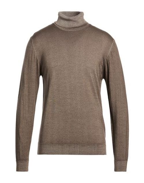 Man Turtleneck Khaki Size L Merino Wool