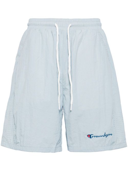 Logo-print shorts - Blue
