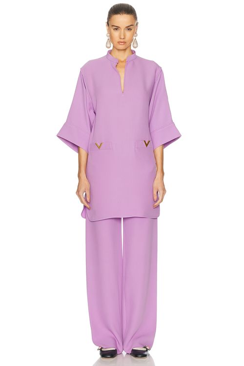 Valentino Cady Couture Dress in Soft Wisteria - Purple.  40 also in