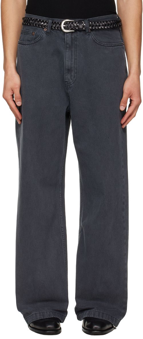 Gray Wide-Leg Jeans
