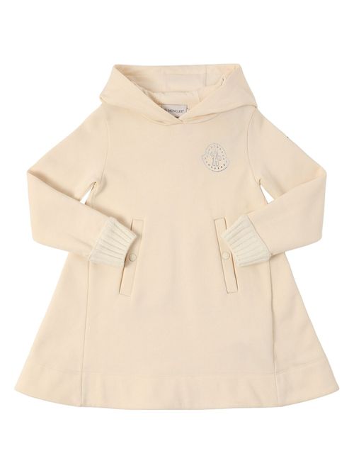 Brushed Cotton Fleece Hooded Dress