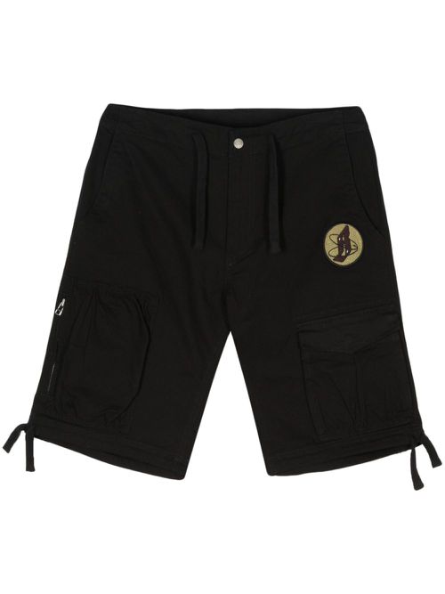 Appliqué-logo cargo shorts - Black