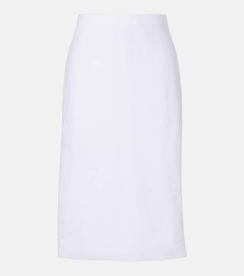 Easy linen-blend midi skirt
