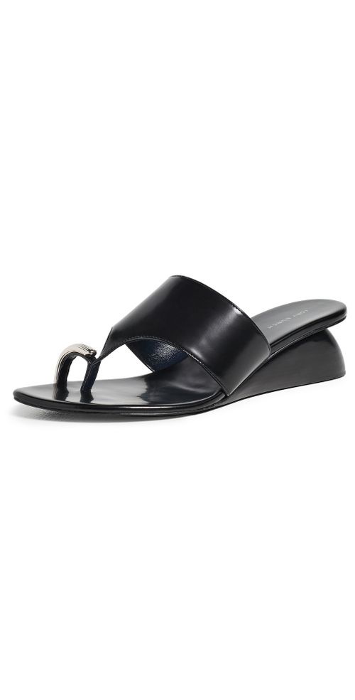 Pierced Wedge Sandals 45mm Perfect Black