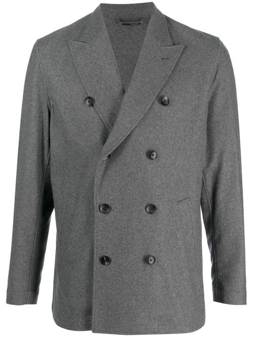 Double-breasted cashmere jacket - Grey