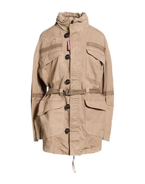 Woman Coat Beige Size 6 Cotton, Polyester