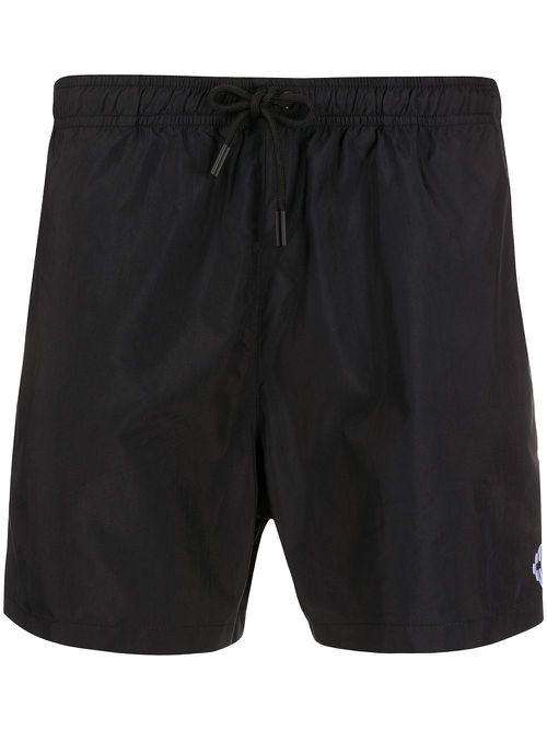 Embroidered logo swim shorts - Black