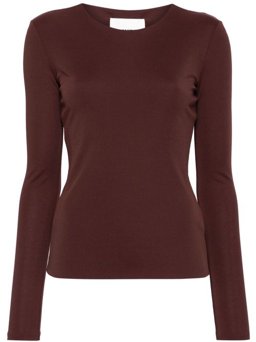 Crew-neck T-shirt - Brown