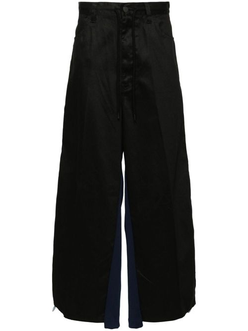Contrasting-panel track pants - Black