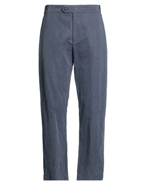 Man Pants Slate blue Size 36 Cotton, Linen