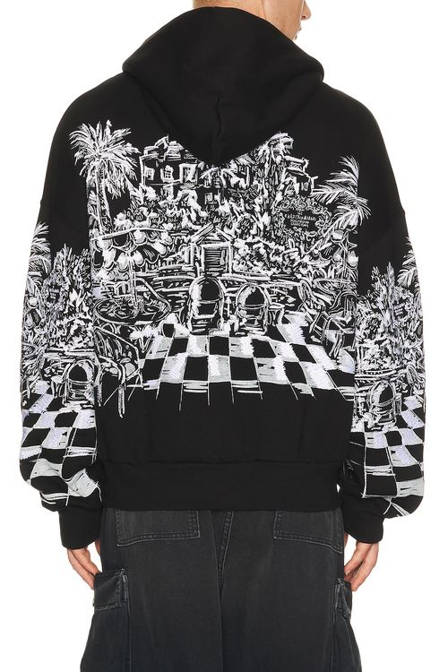 Amiri HOODIE CHATEAU SKETCH ZIP in Schwarz - Black. M also in L, S, XL/1X